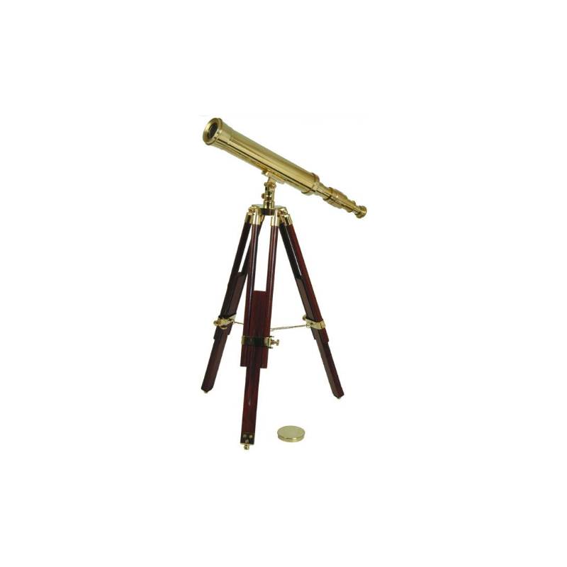 Harbour Master Brass and Wood Telescope-1